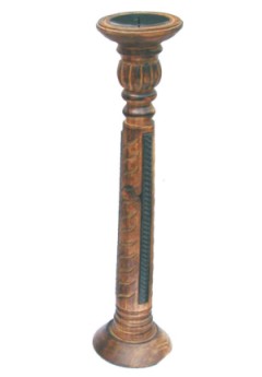 Wooden Candle and Incense Stand